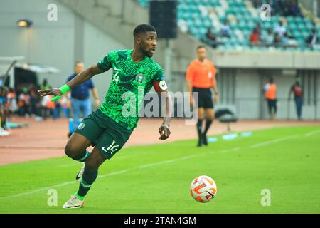 UYO, NIGERIA - NOVEMBRE 16 : Kelechi Iheanacho du Nigeria lors du match de qualification de la coupe du monde entre le Nigeria et le Lesotho à Godswill Akpabio Inter Banque D'Images