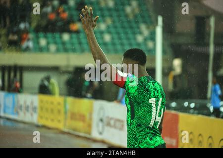 UYO, NIGERIA - NOVEMBRE 16 : Kelechi Iheanacho du Nigeria lors du match de qualification de la coupe du monde entre le Nigeria et le Lesotho à Godswill Akpabio Intern Banque D'Images