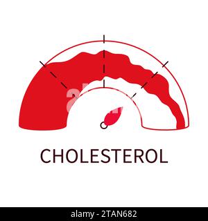 Taux de cholestérol, illustration conceptuelle Banque D'Images
