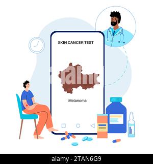 Traitement du cancer de la peau, illustration conceptuelle. Banque D'Images