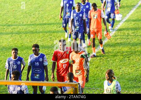 YAOUNDÉ, CAMEROUN - NOVEMBRE 26 : Apejes lors du match MTN Cameroon Elite One entre Apejes de Mfou et coton Sport Garoua à Amadou Ahidjo Annex Banque D'Images