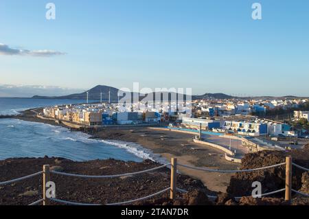 Panorámica de vista de El Burrero, Gran Canaria Banque D'Images