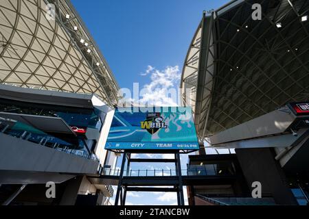 Adélaïde, Australie. 02 décembre 2023. Adélaïde, Australie, 2 décembre 2023 : vue à l'intérieur du stade lors du match de la Grande finale de la Weber Womens Big Bash League 09 entre les attaquants d'Adélaïde et Brisbane Heat à l'Adelaide Oval à Adélaïde, Australie (Noe Llamas/SPP) crédit : SPP Sport Press photo. /Alamy Live News Banque D'Images