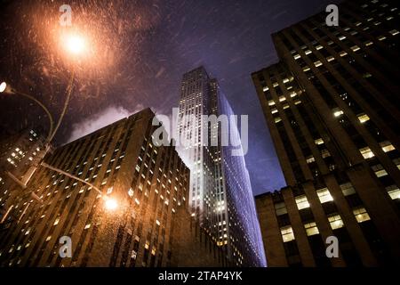 Tempête de neige à New York Banque D'Images