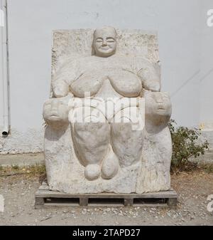 Une réplique de la statue de la Grande Déesse de Catal Hoyuk, Turquie Banque D'Images