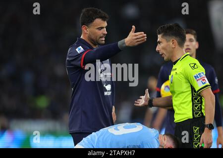 Rome, Italie. 02 décembre 2023. Rome, Italie 02.12.2023 : en action lors du match de football Italie Serie A TIM 2023-2024 jour 14, entre SS Lazio vs Cagliari Calcio au Stade Olympique de Rome. Crédit : Agence photo indépendante/Alamy Live News Banque D'Images