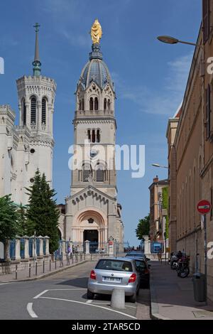 Lyon, France - juin 10 2018 : St. La Chapelle Saint-Thomas est la partie la plus ancienne du sanctuaire de Fourvière. Il est construit sur le site de Th Banque D'Images