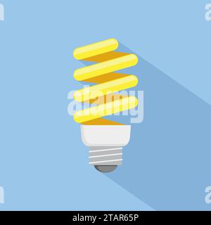 Icône d'ampoule à économie d'énergie. Style plat. Illustration vectorielle Illustration de Vecteur