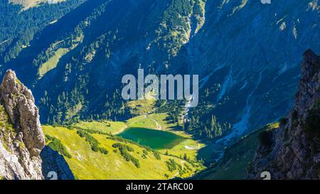 Unterer Gaisalpsee, Allgaeu Alpes, Allgaeu, Bavière, Allemagne Banque D'Images