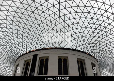 British Museum, cour intérieure, toit en dôme, atrium, musée, architecte Norman Foster, Londres, Londres, région de Londres, Angleterre, grande-Bretagne Banque D'Images