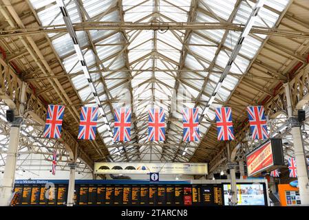 London Victoria Station, gare ferroviaire, Londres, région de Londres, Angleterre, Royaume-Uni Banque D'Images