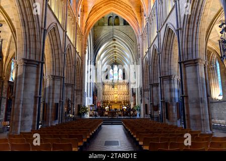 Southwark Cathedral or the Cathedral and Collegiate Church of St Saviour and St Mary Overie, vue intérieure, Londres, région de Londres, Angleterre, United Banque D'Images