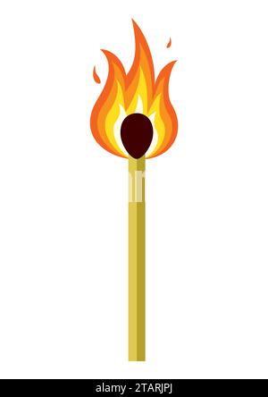 Match de gravure sur fond blanc. Illustration vectorielle Illustration de Vecteur