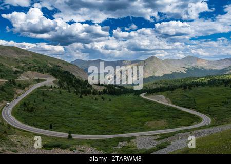 Traverser Cottonwood Pass dans le Colorado Banque D'Images