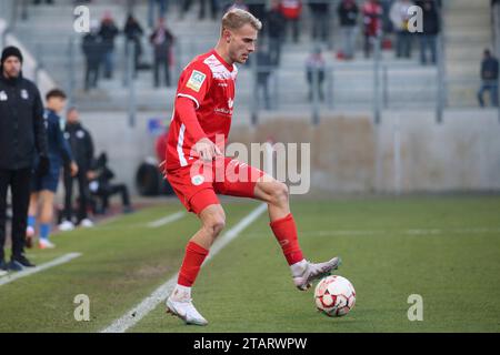 Oberhausen, Deutschland. 02 décembre 2023. Oberhausen, Deutschland 02. Décembre 2023 : Regionalliga West - 2023/2024 - RW Oberhausen vs. SC Wiedenbrück im Bild : Tobias Boche (RW Oberhausen) crédit : dpa/Alamy Live News Banque D'Images