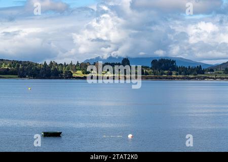 Te Anau se trouve sur la rive du lac te Anau en Nouvelle-Zélande Banque D'Images