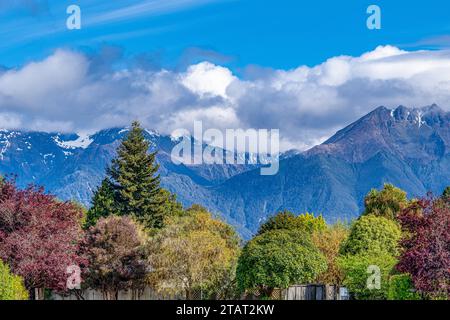 Te Anau se trouve sur la rive du lac te Anau en Nouvelle-Zélande Banque D'Images