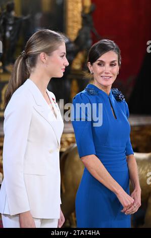 Princesse héritière Leonor d'Espagne pour la cérémonie de serment d'allégeance de la princesse héritière Leonor à la constitution espagnole devant le Parlement espagnol le jour de son 18e anniversaire, le 31 octobre 2023 à Madrid, Espagne. Avec la participation des artistes : Crown Princess Leonor of Spain où : Madrid, Spain quand : 01 Nov 2023 crédit : Oscar Gonzalez/WENN Banque D'Images