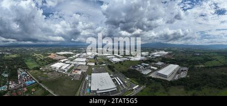 Vue aérienne de la zone de libre-échange de Coyol au Costa Rica Banque D'Images