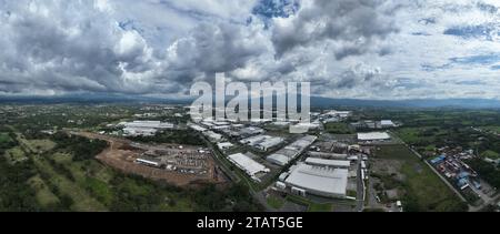 Vue aérienne de la zone de libre-échange de Coyol au Costa Rica Banque D'Images