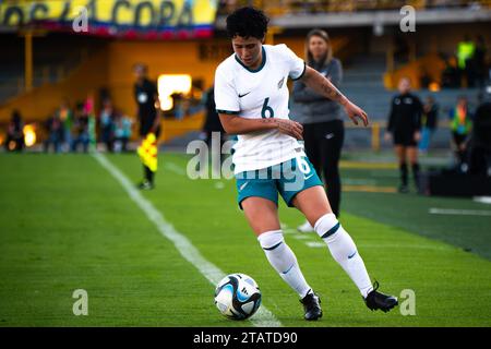 Bogota, Colombie. 02 décembre 2023. Malia Steinmetz de Nouvelle-Zélande lors du match amical international féminin entre la Colombie et la Nouvelle-Zélande au stade El Campin de Bogota, le 2 décembre 2023. Photo par : Sebastian Barros/long Visual Press crédit : long Visual Press/Alamy Live News Banque D'Images