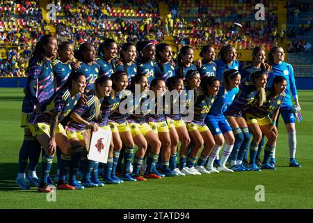 Bogota, Colombie. 02 décembre 2023. Lors du match amical féminin entre la Colombie et la Nouvelle-Zélande au stade El Campin de Bogota, le 2 décembre 2023. Photo par : Sebastian Barros/long Visual Press crédit : long Visual Press/Alamy Live News Banque D'Images