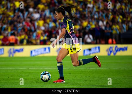 Bogota, Colombie. 02 décembre 2023. La colombienne Marcela Restrepo lors du match amical international féminin entre la Colombie et la Nouvelle-Zélande au stade El Campin de Bogota, le 2 décembre 2023. Photo par : Sebastian Barros/long Visual Press crédit : long Visual Press/Alamy Live News Banque D'Images