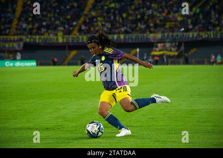 Bogota, Colombie. 02 décembre 2023. La colombienne Viviana Acosta lors du match amical international féminin entre la Colombie et la Nouvelle-Zélande au stade El Campin de Bogota, le 2 décembre 2023. Photo par : Sebastian Barros/long Visual Press crédit : long Visual Press/Alamy Live News Banque D'Images