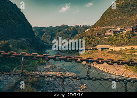 Scène de vallée dans la vallée de Chishuihe Guizhou Banque D'Images