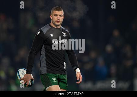 Galway, Irlande. 03 décembre 2023. Diarmuid Kilgallen de Connacht lors du match de la ronde 7 du championnat Uni de rugby entre Connacht Rugby et Leinster Rugby au Sportsground à Galway, Irlande le 2 décembre 2023 (photo par Andrew SURMA / crédit : SIPA USA / Alamy Live News Banque D'Images