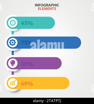 Le vecteur de conception infographique et les icônes marketing peuvent être utilisés pour la mise en page du flux de travail, le diagramme, le rapport annuel. Concept d'entreprise avec 3, 4, 5 ; 6, 7 et 8 étapes. Illustration de Vecteur