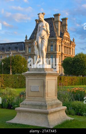 Soirée dans les jardins de la Tuillerie, Paris Banque D'Images