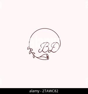 Lettres initiales du logo BD dans un design professionnel de haute qualité qui s'imprimera bien sur tous les supports d'impression Illustration de Vecteur