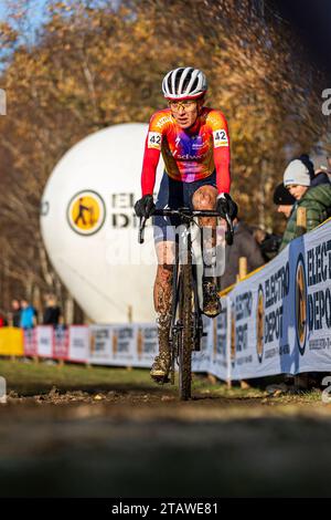 42 MAJERUS CHRISTINE DE TEAM SD WORX LORS DU BOOM SCHORRECROSS (BELGIQUE), SUPERPRESTIGE CYCLOCROSS 2023 COURSE 5, ÉLITE FÉMININE & U23, DÔME PROVINCIAAL Banque D'Images