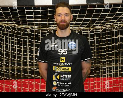 Joueur allemand de handball Alexander Saul (ThSV) Handball Bundesliga saison 2023-24 SC Magdeburg V ThSV Eisenach le 19.11.2023 à GETEC Arena Magdeburg Banque D'Images