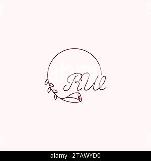 RW lettres initiales de logo dans un design professionnel de haute qualité qui s'imprimera bien sur tous les supports d'impression Illustration de Vecteur