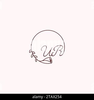 UR lettres initiales de logo dans la conception professionnelle de haute qualité qui imprimera bien sur tous les supports d'impression Illustration de Vecteur