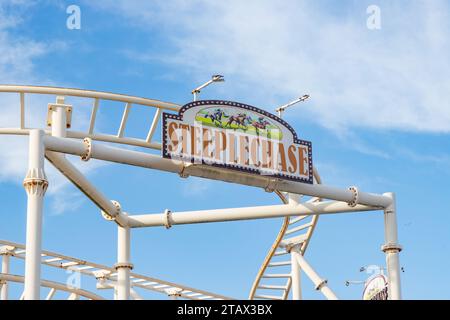 Steeplechase RollerCoaster à Coney Island, Brooklyn, New York, États-Unis d'Amérique. Banque D'Images