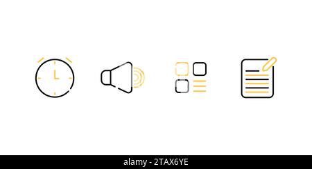Ensemble d'icônes pour la conception Web et les applications mobiles. Illustration de Vecteur