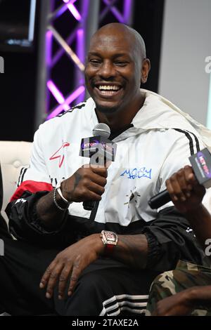 Hollywood, Floride, États-Unis. 02 décembre 2023. Tyrese Gibson participe à Hot 105 Live à la station de radio Hot 105 le 2 décembre 2023 à Hollywood, en Floride. Crédit : Mpi04/Media Punch/Alamy Live News Banque D'Images