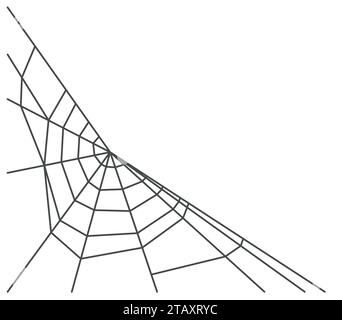 Toile d'araignée isolée sur fond blanc. Illustration vectorielle Illustration de Vecteur