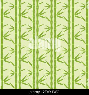 Bamboo Pattern vert Tropical Seamless nature. Illustration vectorielle. Illustration de Vecteur