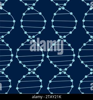 Motif sans soudure d'ADN. Fond scientifique de l'ADN bleu. Illustration vectorielle Illustration de Vecteur