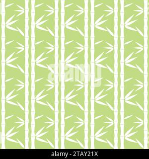 Bamboo Pattern vert Tropical Seamless nature. Illustration vectorielle. Illustration de Vecteur