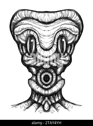 Créature extraterrestre - peinture numérique Banque D'Images