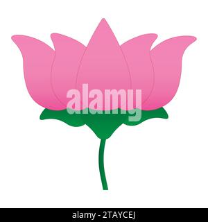 Fleur de Lotus isolé sur fond blanc Illustration de Vecteur