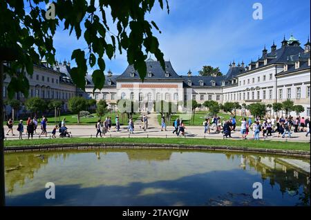 Palais et parc de Pillnitz à Dresde, État libre de Saxe Banque D'Images