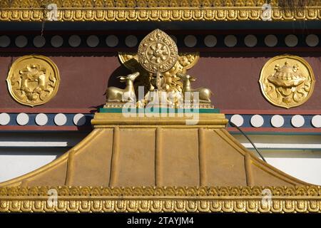 Népal, Vallée de Katmandou, Swayambhu, Amideva, Buddha Park, Banque D'Images