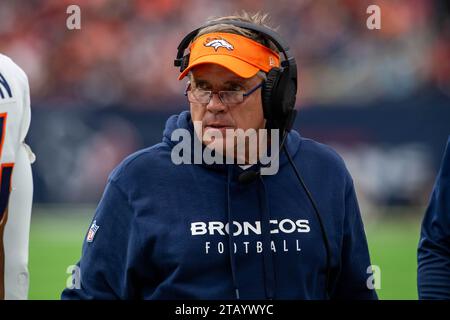 Houston, Texas, États-Unis. 3 décembre 2023. L'entraîneur-chef des Broncos de Denver Sean Payton lors d'un match entre les Broncos de Denver et les Texans de Houston à Houston, Texas. Trask Smith/CSM/Alamy Live News Banque D'Images