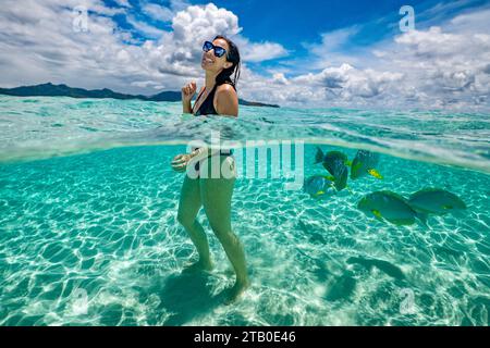 Dimanche dans le lagon de Mayotte Océan Indien Banque D'Images